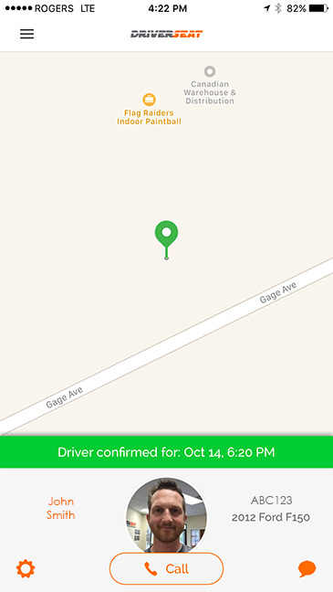 Driverseat App Confirmation Driverseat Confirmation Screen